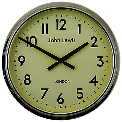 Lascelles Personalised Case Clock, Dia.37cm Chrome Lascelles Personalised Case Clock, Dia.37cm Chrome
